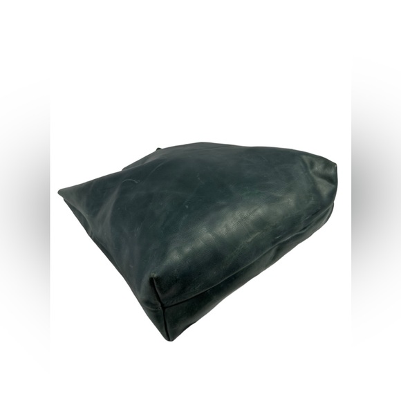 Genuine handmade MILES & LOUIE hunter green leather tote bag shopper shopping - Picture 11 of 13